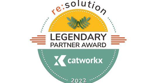 Legendary Partner Award 2022 von re:solution für catworkx