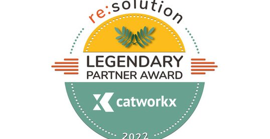 Legendary Partner Award 2022 von re:solution für catworkx