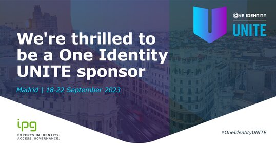 Teaserbild: Teilnahme IPG an der One Identity Unite, 18. - 22. September 2023 in Madrid